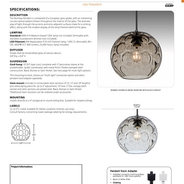 Bombay Pendant Light by Besa