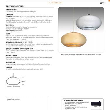 Brio 7 Pendant Light by Besa