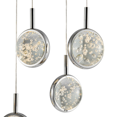 Finesse Decor Bubbling Glow Rectangular Chandelier Chrome