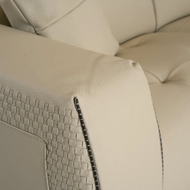 Lamod Italia Dalton Italian Cream Leather Sectional Recliners