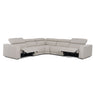 Lamod Italia Dalton Italian Light Grey Leather Sectional Recliners