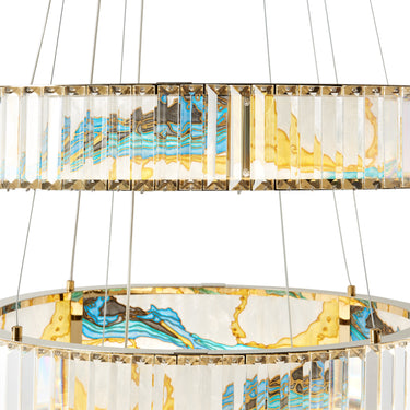 Finesse Decor Boeseman's Colorful Chandelier 3 Tiers, Round