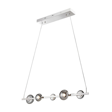 Finesse Decor Orbis Linea Chandelier Polish Nickel