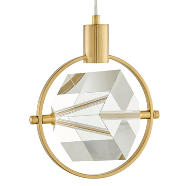 Finesse Decor Hollywood Cube 1 Light Pendant Gold