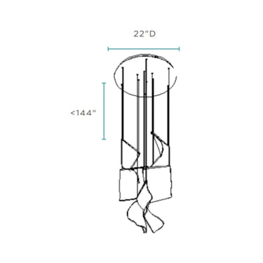 Finesse Decor Acrylic Lace 5 Light Chandelier Chrome