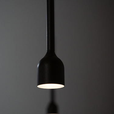 Detail of the Penta Hail pendant in matt black