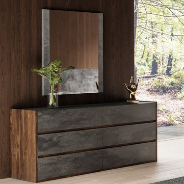 Nova Domus Rado Walnut & Volcanic Slate Bedroom set