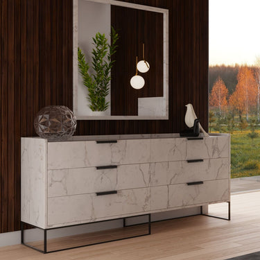 Nova Domus Marbella Italian White Marble Dresser