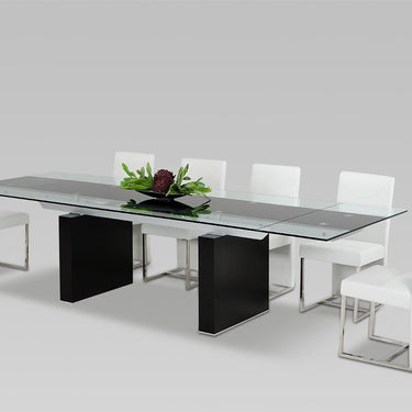 Lisbon Glass Extendable Dining Table