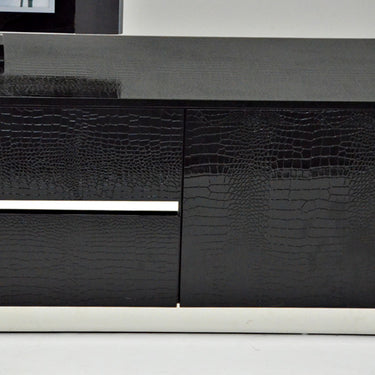 AX Skyline Black Crocodile Lacquer TV Stand