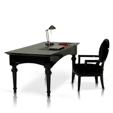 AX Ambassador Black Crocodile Lacquer Office Desk