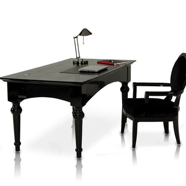 AX Ambassador Black Crocodile Lacquer Office Desk