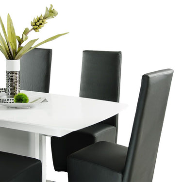 AX Centro White Crocodile Dining Table