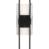Visual Comfort Modern Duelle 18in black wall sconce, ADA compliant, integrated LED dimmable.