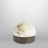 Lucid 200 table lamp with bronze base and honed alabaster dome