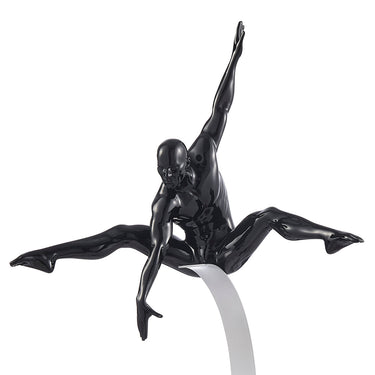 Finesse Decor Dynamic Man Sculpture Black