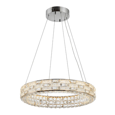 Finesse Decor 1 Ring Crystal Chandelier Chrome