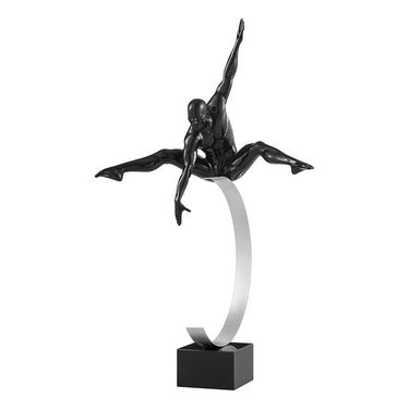 Finesse Decor Dynamic Man Sculpture Black