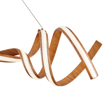 Finesse Decor Munich LED Horizontal Chandelier Wood