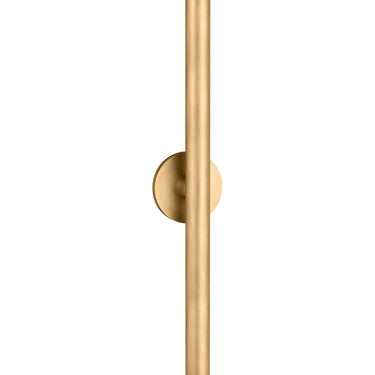Brass Ebell LED wall sconce by Kelly Wearstler, 2700K warm LED for ambient lighting.