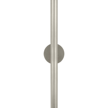 Modern vertical LED wall sconce, Ebell design with uplight and downlight, ADA compliant.