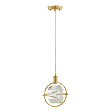 Finesse Decor Hollywood Cube 1 Light Pendant Gold