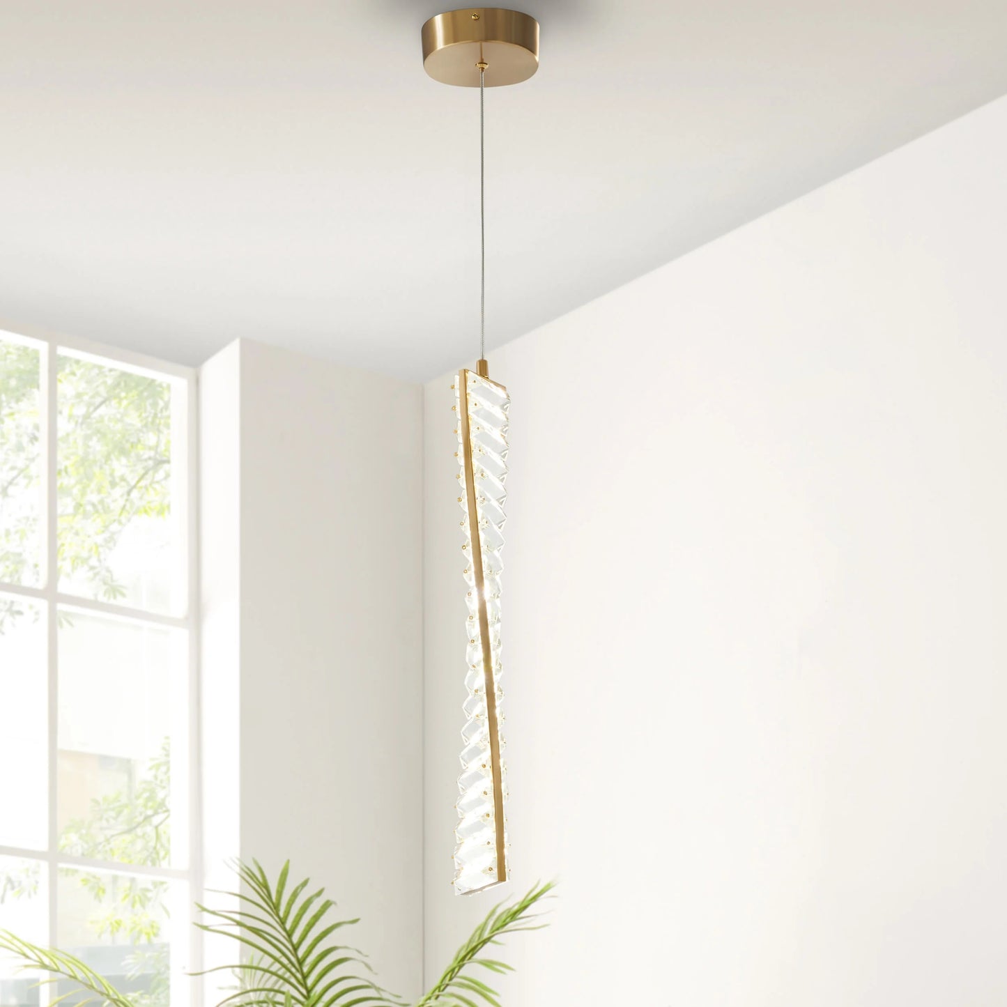 Finesse Decor Efell Brushed Gold Pendant 2