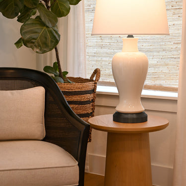 Elijah rechargeable lamp, Ivory & Black – view 4