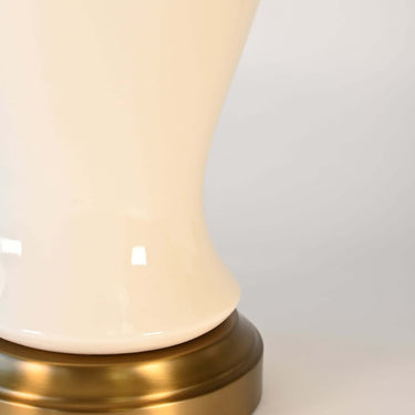 Elijah rechargeable lamp, Ivory & Brass – view 2