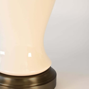 Elijah rechargeable lamp, Ivory & Dark Brass – view 2