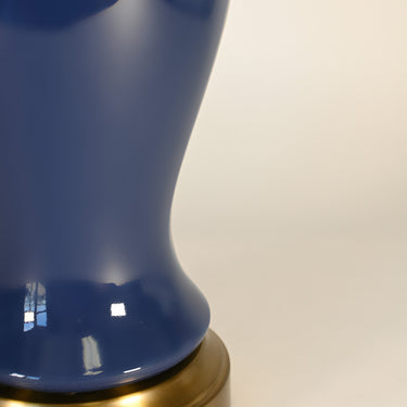 Elijah rechargeable lamp, Midnight Blue & Brass – view 2