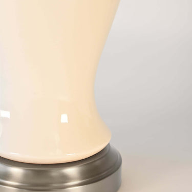 Elijah rechargeable lamp, Ivory & Nickel – view 2