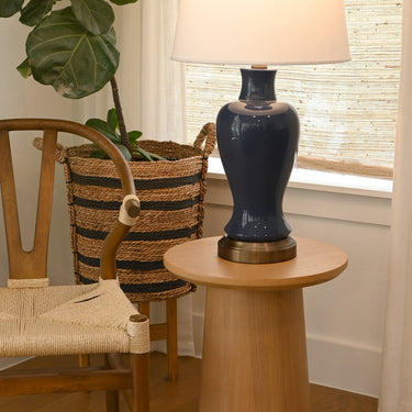Elijah rechargeable lamp, Midnight Blue & Dark Brass – view 4