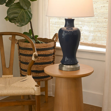 Elijah rechargeable lamp, Midnight Blue & Nickel – view 4