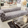 Lamod Italia Ellington Italian Grey Leather 4-Seater Sofa