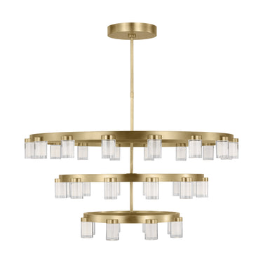 Bright Extra Large Three-Tier LED Chandelier for High Ceilings:, Luxury Lighting for Dining Area