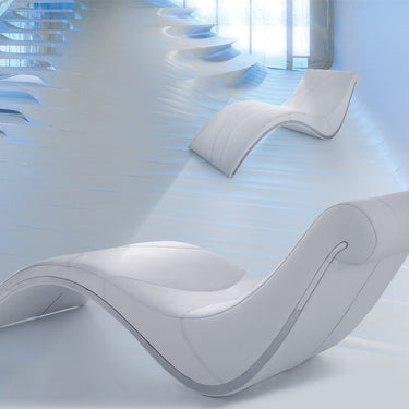 Essen White Leather Lounge Chaise