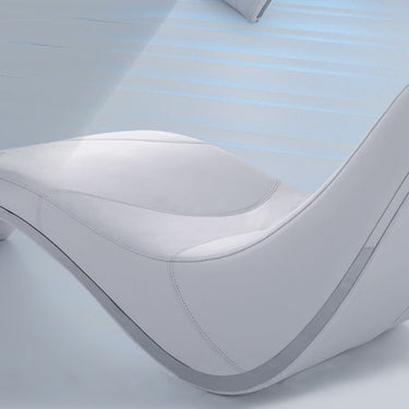 Essen White Leather Lounge Chaise