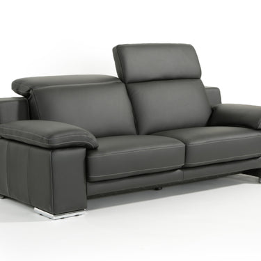 Lamod Italia Evergreen Black Italian Leather Sofa Set