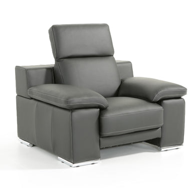 Lamod Italia Evergreen Black Italian Leather Sofa Set