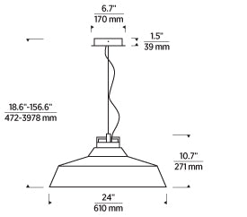 Forge Pendant Light Extra Large Dimensions