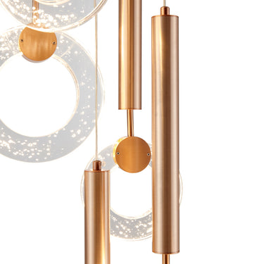 Finesse Decor Glitter Rings Flush Chandelier Bronze