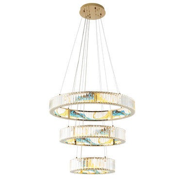 Finesse Decor Boeseman's Colorful Chandelier 3 Tiers, Round