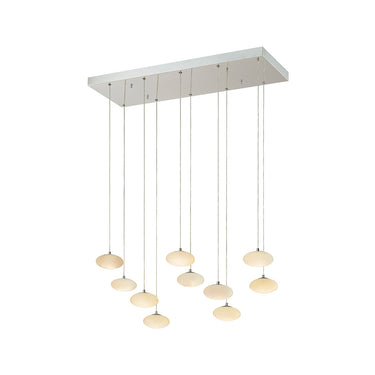 Finesse Decor Spanish Alabaster Rectangular Chandelier Chrome