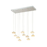 Finesse Decor Spanish Alabaster Rectangular Chandelier Chrome