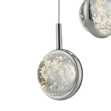 Finesse Decor Bubbling Glow Round Chandelier Chrome