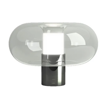 FontanaArte Fontanella Table Lamp, Hand-blown Glass, Black Finish