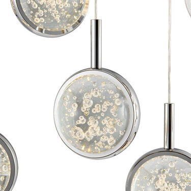Finesse Decor Bubbling Glow Rectangular Chandelier Chrome