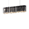 Linear chandelier, Polished Stainless Steel finish | Facet Lozenge by Innermost