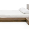 Nova Domus Fantasia Walnut & Grey Bed with Two Nightstands